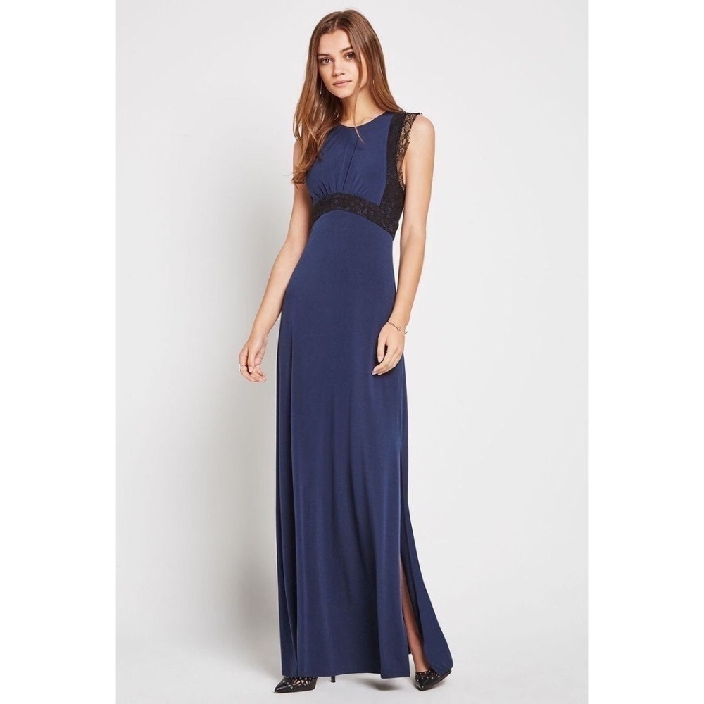 BCBGeneration Lace-Trimmed Evening Dress